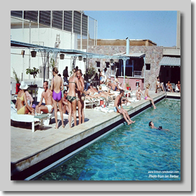 Cally staff relaxing at the Al-Attas Hotel Pool Jeddah - Hadj March 1972